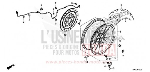 ROUE ARRIERE GL1800J de 2018